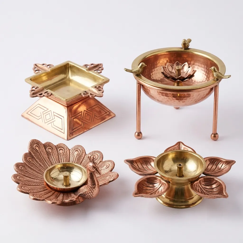 Copper Diya Variety