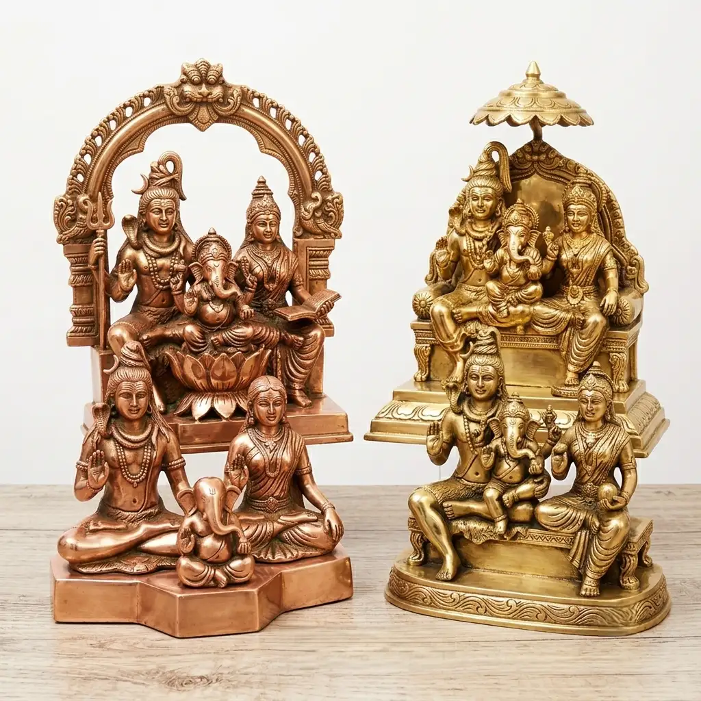 Shiva Parvati Ganesha Statue