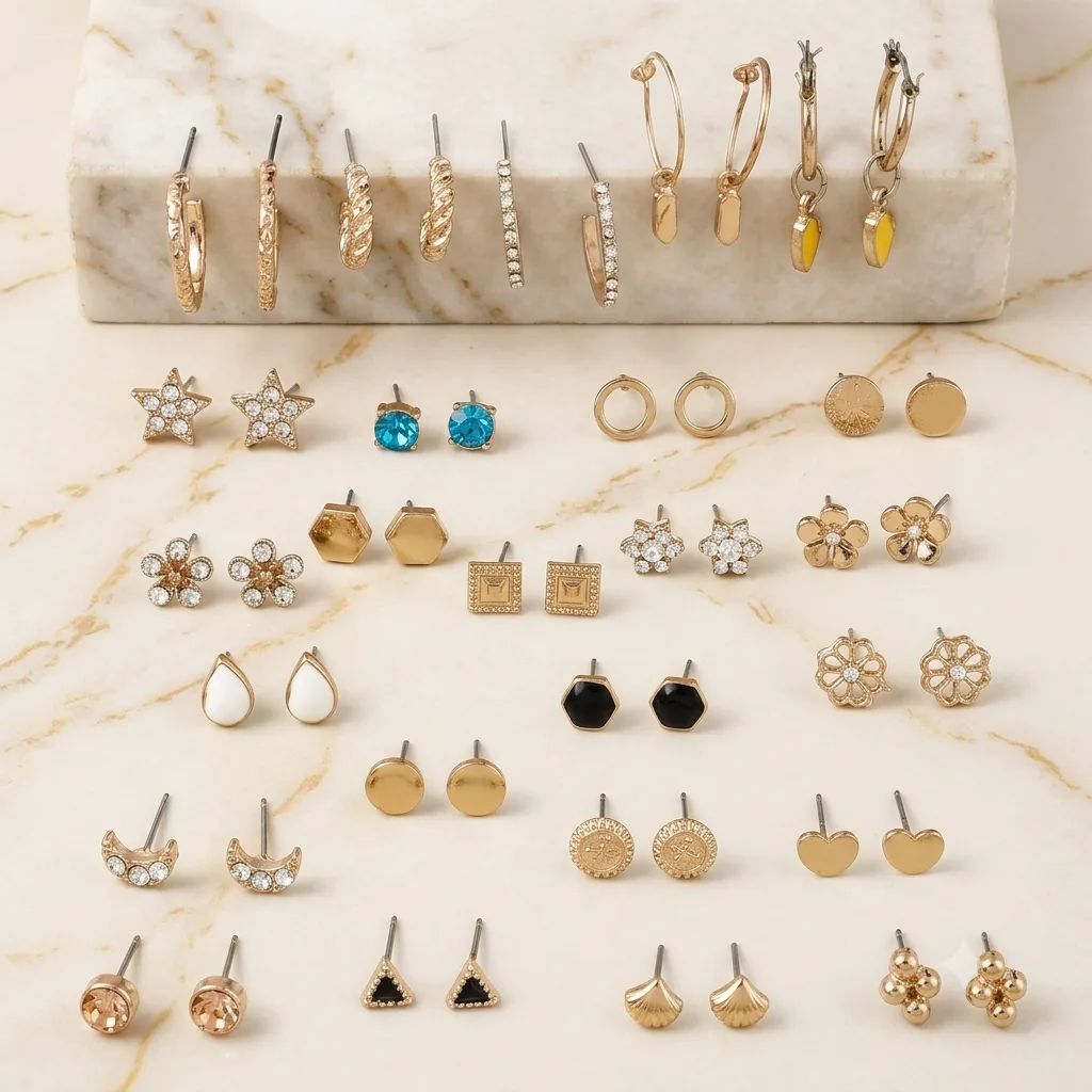 Gold Stud Earrings
