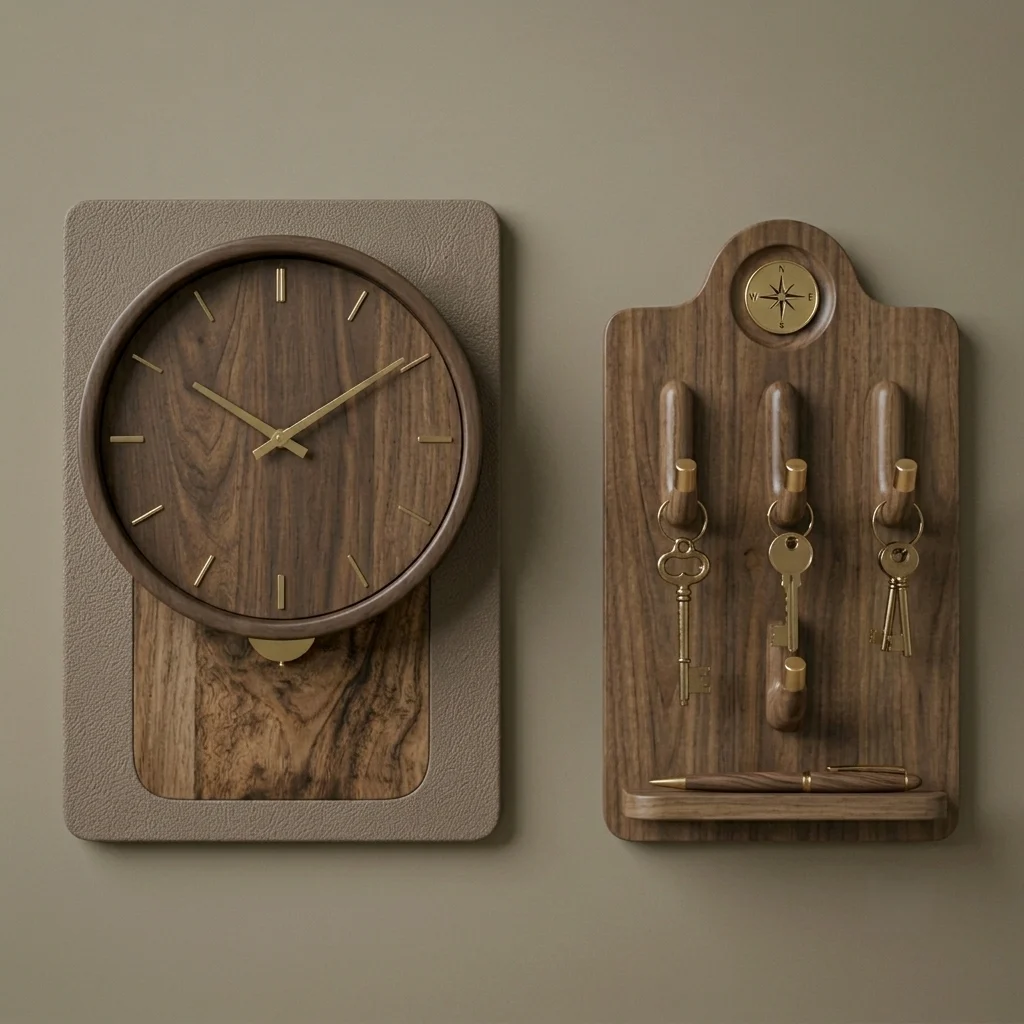 Wall Clock & Key Holder